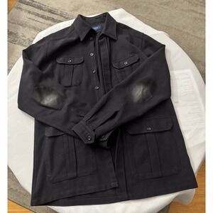 ETON Jacket Mens Military Field Button Shirt Pockets A XL